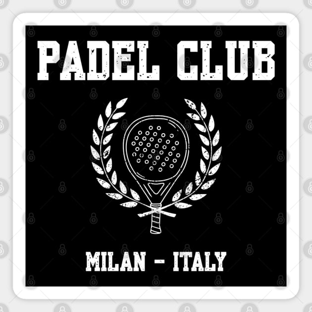 Padel Club – Milan Italy Design Magnet by Stylecombinator